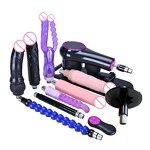 Remote Controlled Thrusting Sex Machine for Men Women Automatic Love Machine with 8 Attachments Big Black Dildo 3XLR Connector