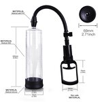 Penis Pump Extender Enlarger, Male Sex Toys Manual Penis Vacuum Pump Cock Sleeve Sexual Enhancer Adult Toys Training Device