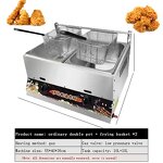 Commercial Gas Fryer Manufacturer - 20L Double Cylinder Energy Saving Fryer