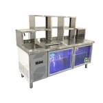 Water Bar Counter Manufacturer - 1.8M Kitchen Work Refrigerated Bar Counter