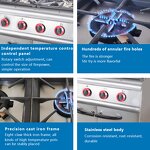 Gas Stove Factory - 4 Burner Commercial Cooking Stove Wholesale