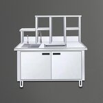 Kitchen Workbench Manufacturer - 1.2M Stainless Steel with Pool Conventional