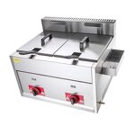 Gas Deep Fryer Factory - Double Tank Stainless Steel Catering Equipment