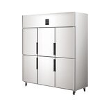 Commercial Freezer Manufacturer - Stainless Steel 6 Door Upright Kitchen Freezer