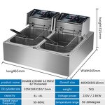 Commercial Deep Fryer Manufacturer - Double Cylinder Electric Fried Food Machine