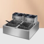 Commercial Deep Fryer Manufacturer - Double Cylinder Electric Fried Food Machine