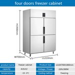 Commercial Freezer Manufacturer - Four Door Frozen Cooler Box Meat Preservation