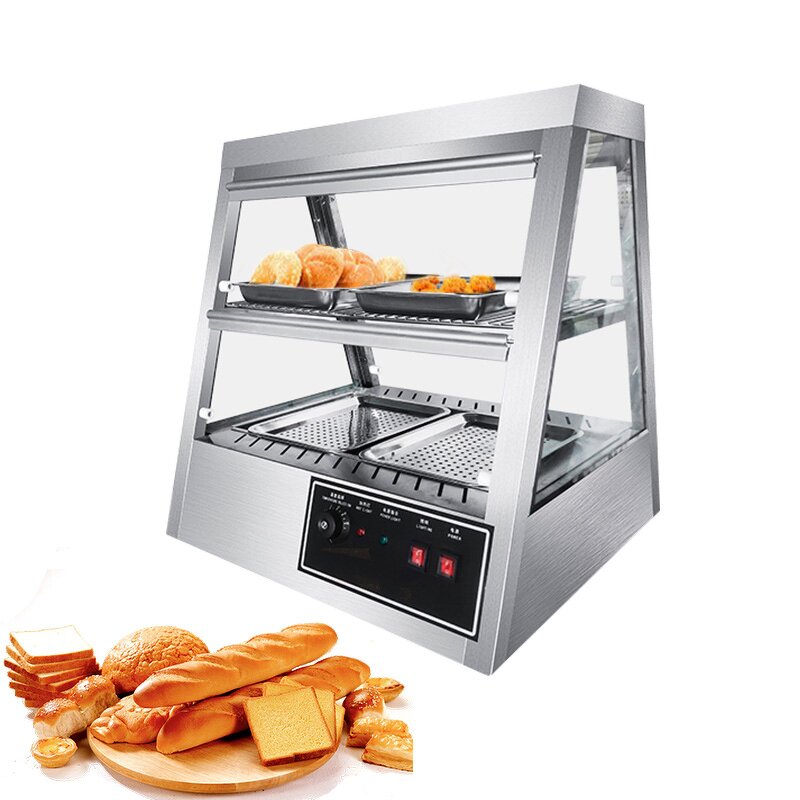Food Warmer Manufacturer - Curved Glass Counter Top Display Showcase
