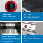 Outdoor Gas BBQ Grill Factory - Smokeless Grooved Plate Barbecue Griddle