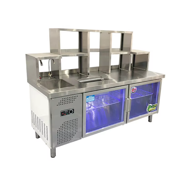 Bubble Tea Counter Factory - Customized Stainless Steel Refrigeration Counter