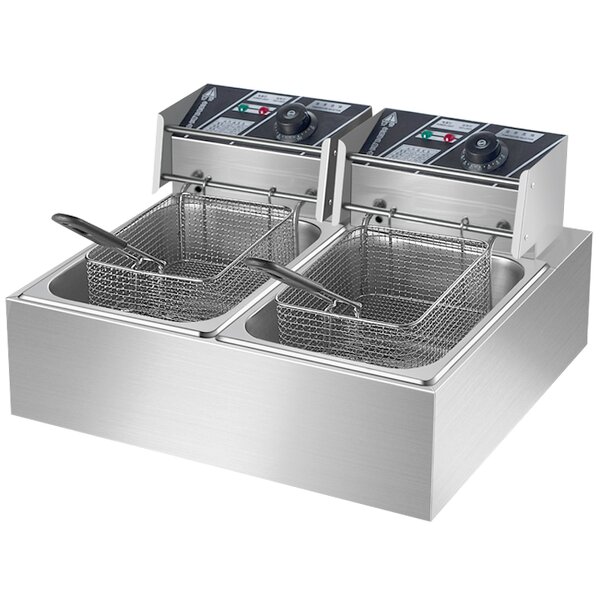 Commercial Deep Fryer Manufacturer - Double Basket 8L+8L Electric Fryer