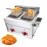 Gas Deep Fryer Factory - Double Tank Stainless Steel Catering Equipment
