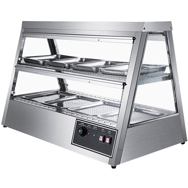 Hot Food Display Manufacturer - 1.1M Stainless Steel Heated Showcase Warmer
