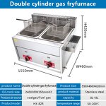 Gas Deep Fryer Factory - Double Tank Stainless Steel Catering Equipment