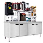 Bubble Tea Counter Manufacturer - Stainless Steel Work Table with Ice Maker