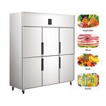 Commercial Refrigerator Factory - 4 Door Dual Temperature Vertical Showcase