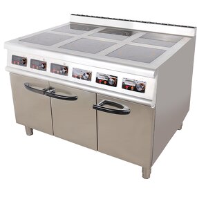 Induction Cooker Manufacturer - 6 Burner Commercial Electric Cooktop 220V