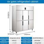 Commercial Freezer Manufacturer - Stainless Steel 6 Door Upright Kitchen Freezer