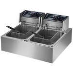 Commercial Deep Fryer Manufacturer - Double Cylinder Electric Fried Food Machine