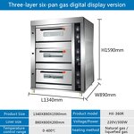 Commercial Gas Oven Factory - 3 Deck 6 Trays Bakery Machine Equipment