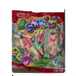 Certified Halal Fruit-Flavored Sour Sweet Gummy Juice Fudge Colored Soft Texture Variety Pattern Sugar-Filled Fruit-Bag Bulk