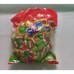 1kg Halal Certified Gelatin Watermelon Flavor Jelly Fruity Watermelon Taste in Bag Packaging