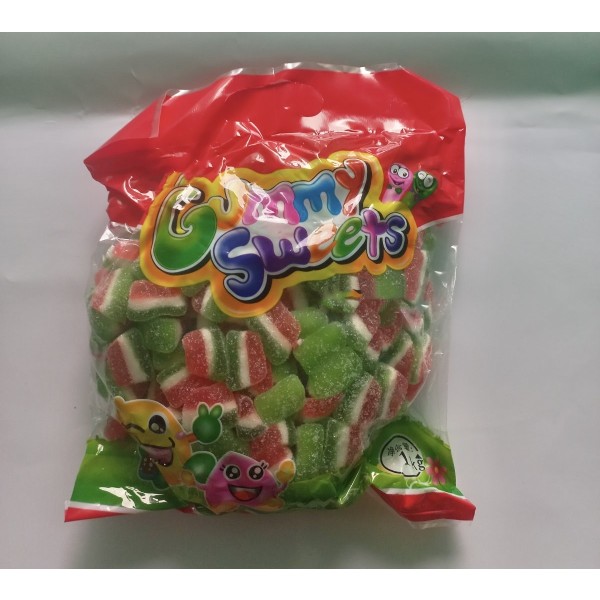 1kg Halal Certified Gelatin Watermelon Flavor Jelly Fruity Watermelon Taste in Bag Packaging