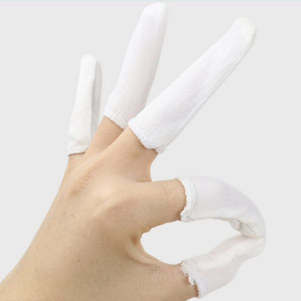 Cotton Finger Cots Manufacturer - White Breathable Anti-slip Fabric Stall
