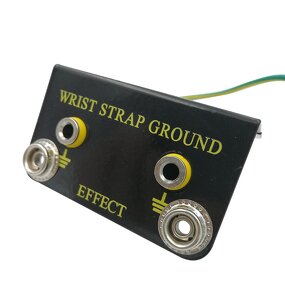 ESD Ground Block Manufacturer - Bench Mount with 10mm Stud 6ft Cord