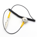 PU ESD Grounding Coil Cord Manufacturer - Blue Black Yellow 1.8m with Plug