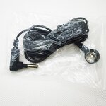 PU ESD Grounding Cord Supplier - Black White with Vertical US Plug