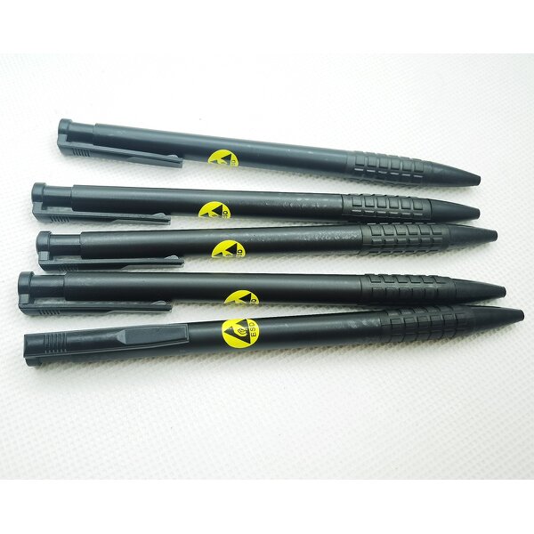 ESD Ballpoint Pen Factory - Press Type Black Anti-static Cleanroom Use