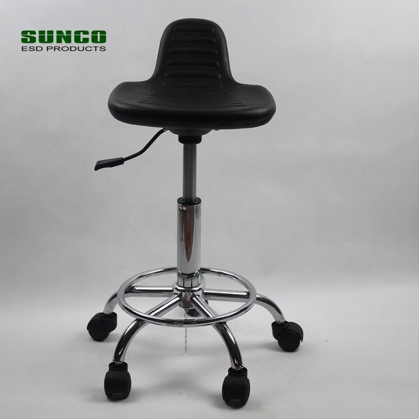 ESD Lab Stool Manufacturer - Stainless Steel Height Adjustable Anti-Static