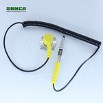 ESD Grounding Coil Cord Supplier - with Press Button and Clip for Station