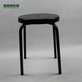 Plastic ESD Stool Manufacturer - Black Round Anti-static Chairs Wholesale
