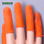 Anti-Slip Finger Cots Manufacturer - Orange Industrial Latex Antistatic