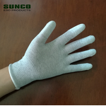 ESD Gloves Factory - PU Finger Coated Antistatic Nylon Resistant