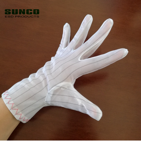 ESD Gloves Supplier - 230mm L XL 100% Polyester for Cleanroom