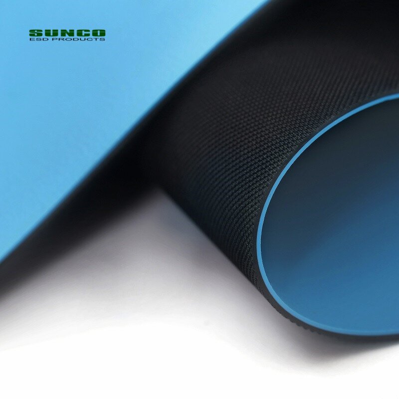 Antistatic Rubber Mats Supplier - Shiny Green Gray Blue Black Cleanroom