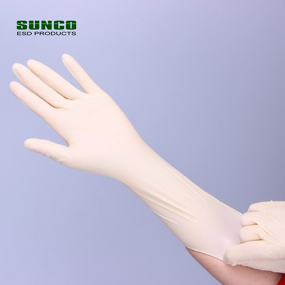 Cleanroom Latex Gloves Factory - Skin Color 9/12 Inch Powder Free