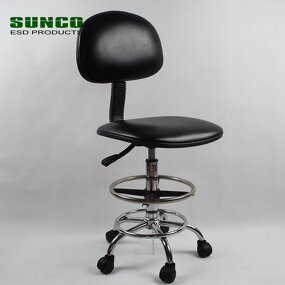 Laboratory ESD Chair Manufacturer - Anti Static PU Leather Conductive Chain