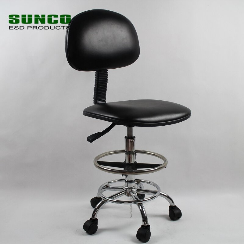 Laboratory ESD Chair Manufacturer - Anti Static PU Leather Conductive Chain