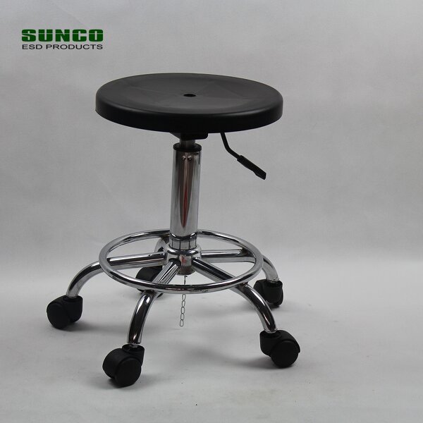 Plastic ESD Chairs Factory - Adjustable Swivel with Conductive Wheels