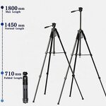 Camera Tripod Manufacturer - 1.8m Professional with Bubble Level for DV Fishing