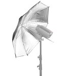 Studio Umbrella Manufacturer - Customise Double Use White Silver/Black Diffusion