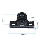 GoPro Adapter Manufacturer - CNC Aluminum Alloy Flat Bottom Mount with Tool