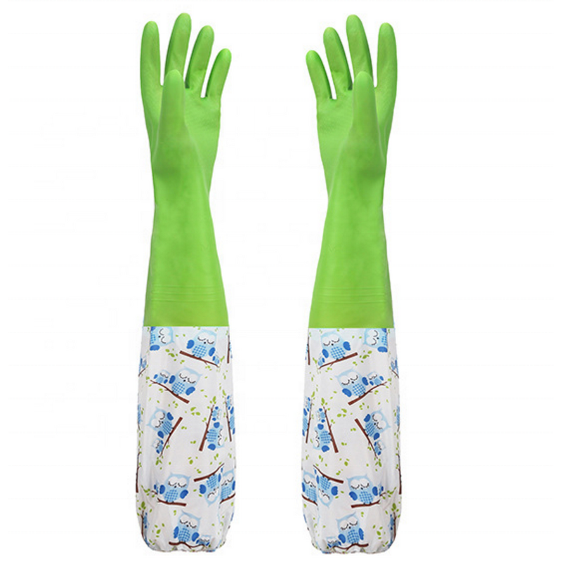 Household Gloves Supplier - GC2003 PVC Rubber Long Sleeves Gardening Cleaning