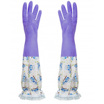 PVC Gloves Factory - GC2001 Warming Fleece Lined Rubber Gloves Wholesale