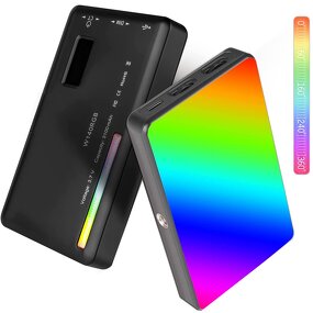 RGB Camera LED Light Factory - W140 360 Full Color 2500-9000K Rechargeable Panel