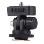 LED Light Adapter Supplier - 1/4 Inch Screw Cold Shoe Tripod Mount 180 Degree